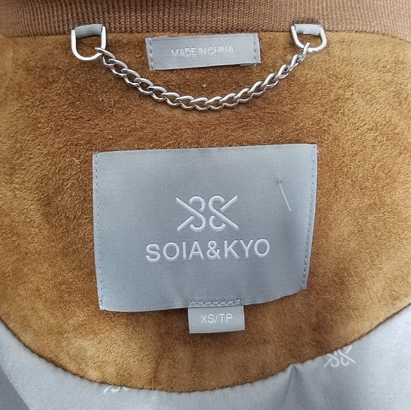 Soia & Kyo Suede Jacket brown xs extra small - Picture 3 of 16